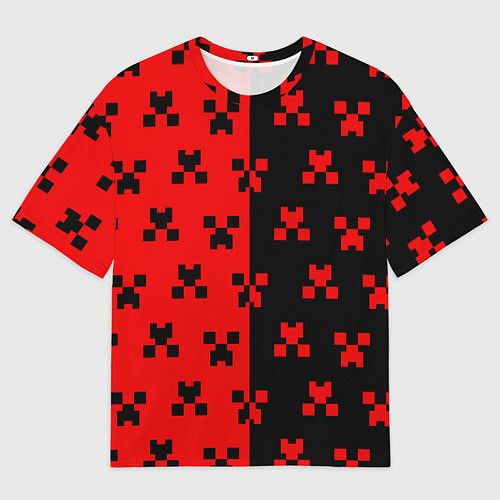 Мужская футболка оверсайз MINECRAFT CREEPER / 3D-принт – фото 1