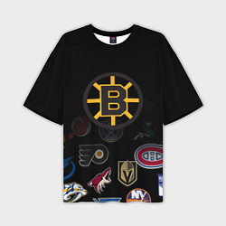 Футболка оверсайз мужская NHL Boston Bruins Z, цвет: 3D-принт