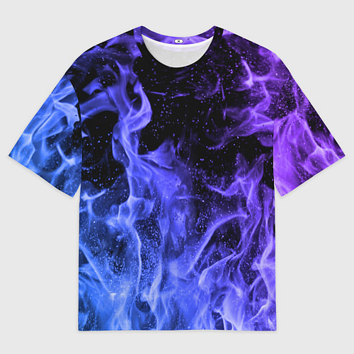 Мужская футболка оверсайз ОГОНЬ / 3D-принт – фото 1