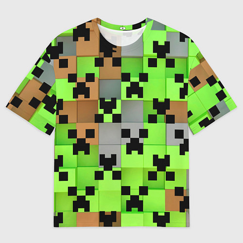 Мужская футболка оверсайз Minecraft / 3D-принт – фото 1