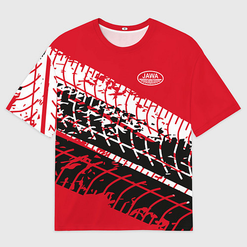 Мужская футболка оверсайз JAWA / 3D-принт – фото 1