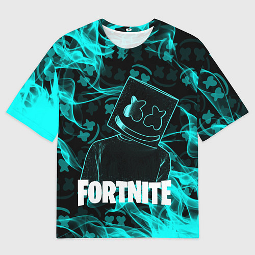 Мужская футболка оверсайз Fortnite Marshmello / 3D-принт – фото 1