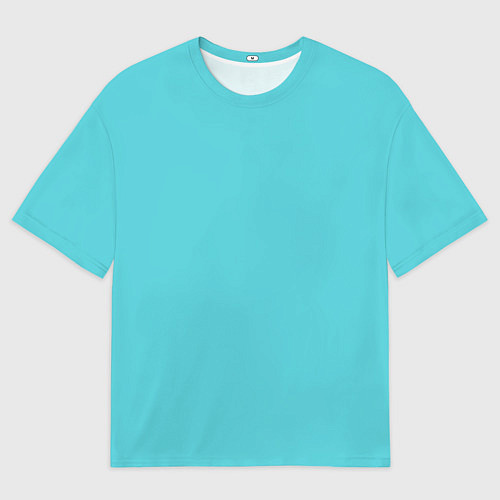 Мужская футболка оверсайз Бирюза / 3D-принт – фото 1