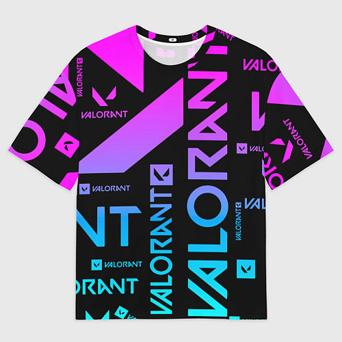Мужская футболка оверсайз Valorant / 3D-принт – фото 1