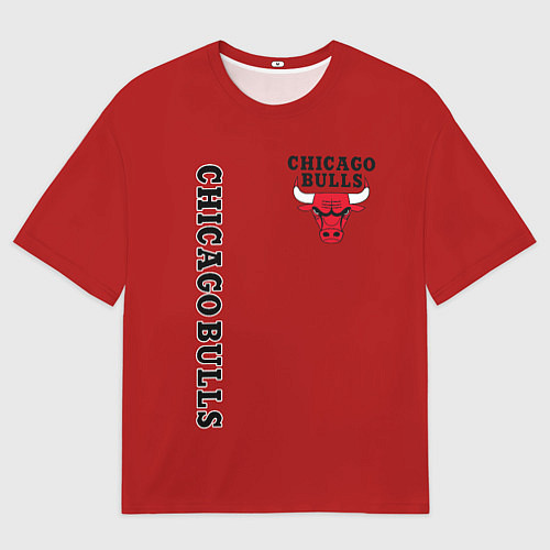 Мужская футболка оверсайз CHICAGO BULLS / 3D-принт – фото 1