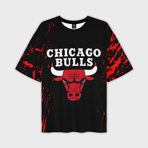 Мужская футболка оверсайз CHICAGO BULLS / 3D-принт – фото 1