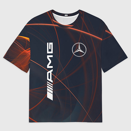 Мужская футболка оверсайз MERCEDES-BENZ AMG / 3D-принт – фото 1