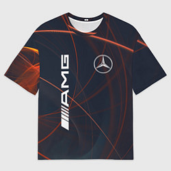 Футболка оверсайз мужская MERCEDES-BENZ AMG, цвет: 3D-принт