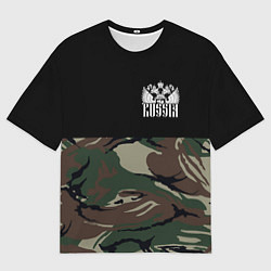 Мужская футболка оверсайз Russia камуфляж