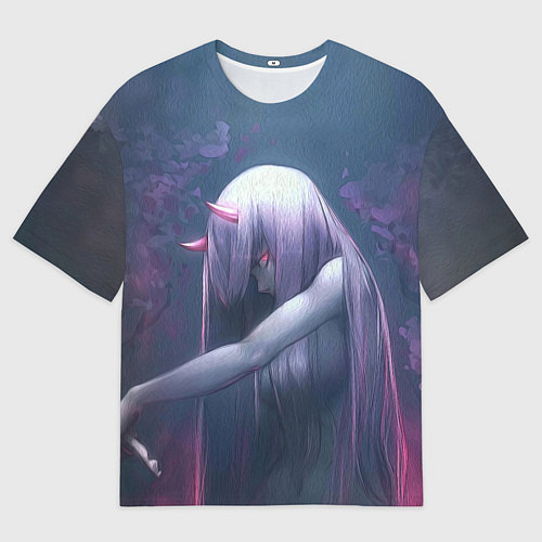 Мужская футболка оверсайз DARLING IN THE FRANXX / 3D-принт – фото 1