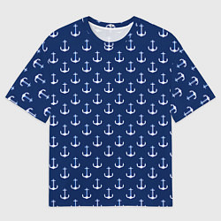 Мужская футболка оверсайз Якоря