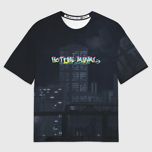 Мужская футболка оверсайз HOTLINE MIAMI / 3D-принт – фото 1