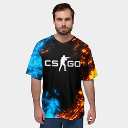 Футболка оверсайз мужская CS GO, цвет: 3D-принт — фото 2