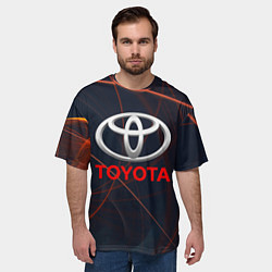 Футболка оверсайз мужская TOYOTA, цвет: 3D-принт — фото 2