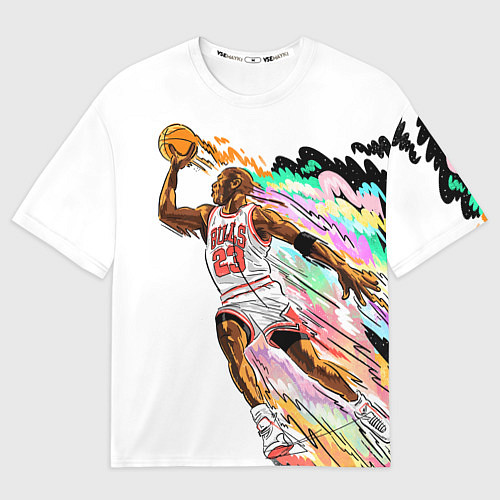 Мужская футболка оверсайз МАЙКЛ ДЖОРДАН / 3D-принт – фото 1