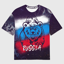 Футболка оверсайз мужская Russia Bear, цвет: 3D-принт