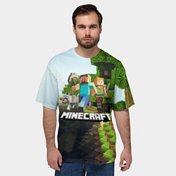 Футболка оверсайз мужская Minecraft, цвет: 3D-принт — фото 2