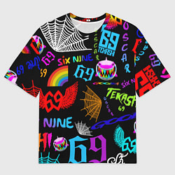 Футболка оверсайз мужская 6IX9INE, цвет: 3D-принт