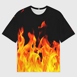 Футболка оверсайз мужская ОГНЕННЫЙ, цвет: 3D-принт