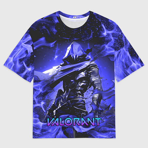 Мужская футболка оверсайз VALORANT OMEN / 3D-принт – фото 1