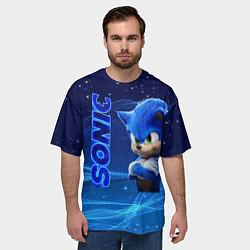 Футболка оверсайз мужская Соник, цвет: 3D-принт — фото 2
