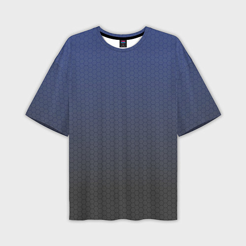 Мужская футболка оверсайз Серый октагон / 3D-принт – фото 1