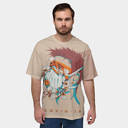 Футболка оверсайз мужская Коронавирус covid 19, цвет: 3D-принт — фото 2