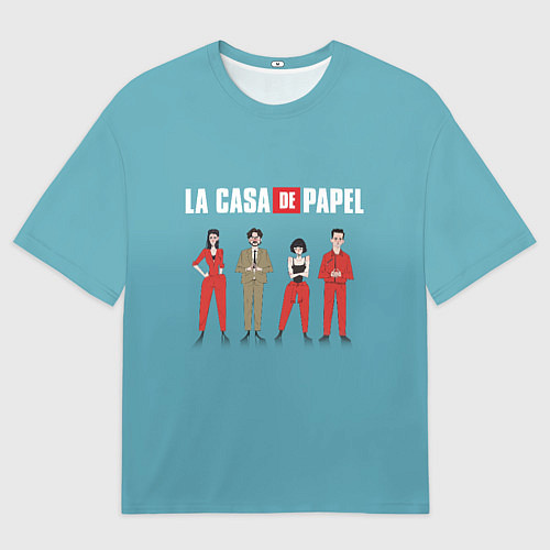 Мужская футболка оверсайз БУМАЖНЫЙ ДОМ / 3D-принт – фото 1