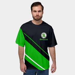 Футболка оверсайз мужская SKODA, цвет: 3D-принт — фото 2