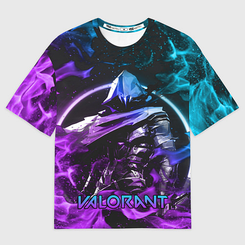 Мужская футболка оверсайз VALORANT OMEN / 3D-принт – фото 1