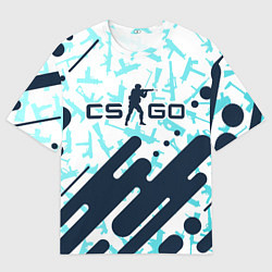 Футболка оверсайз мужская CS GO КС ГО, цвет: 3D-принт