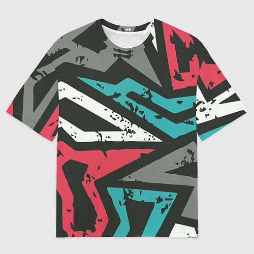 Мужская футболка оверсайз Geometric Abstraction / 3D-принт – фото 1