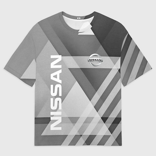 Мужская футболка оверсайз NISSAN / 3D-принт – фото 1