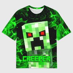 Футболка оверсайз мужская MINECRAFT CREEPER, цвет: 3D-принт