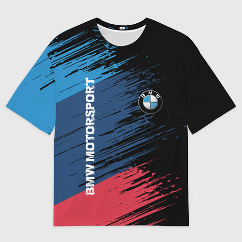 Мужская футболка оверсайз BMW MOTORSPORT / 3D-принт – фото 1