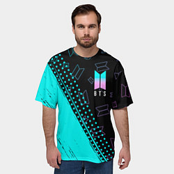 Футболка оверсайз мужская BTS БТС, цвет: 3D-принт — фото 2
