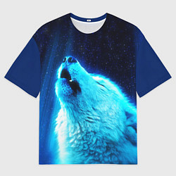 Футболка оверсайз мужская ВОЛЧИЙ ВОЙ D, цвет: 3D-принт