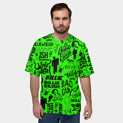 Футболка оверсайз мужская BILLIE EILISH БИЛЛИ АЙЛИШ, цвет: 3D-принт — фото 2