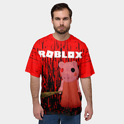 Футболка оверсайз мужская Roblox Piggy, цвет: 3D-принт — фото 2