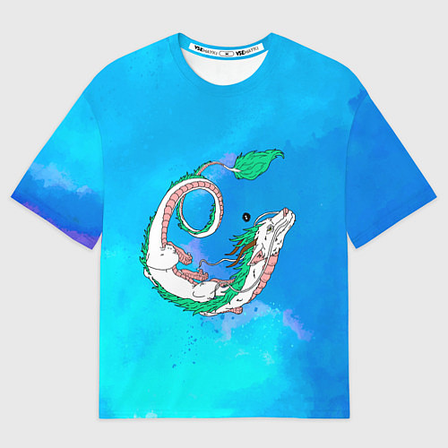 Мужская футболка оверсайз Унесенные призраками Хаку / 3D-принт – фото 1