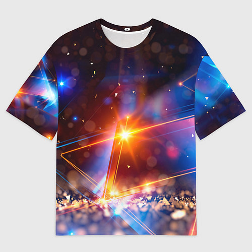 Мужская футболка оверсайз Geometry light / 3D-принт – фото 1