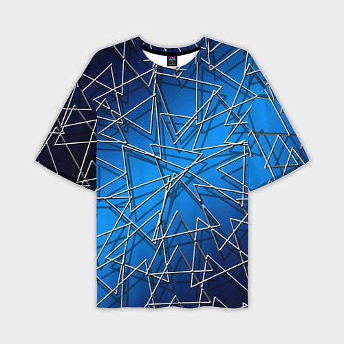Мужская футболка оверсайз Треугольники / 3D-принт – фото 1