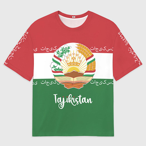 Мужская футболка оверсайз Таджикистан / 3D-принт – фото 1