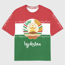 Футболка оверсайз мужская Таджикистан, цвет: 3D-принт