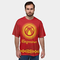 Футболка оверсайз мужская Киргизия, цвет: 3D-принт — фото 2