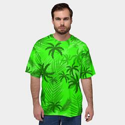 Футболка оверсайз мужская ПАЛЬМЫ ЛЕТО TROPICAL, цвет: 3D-принт — фото 2