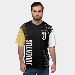 Футболка оверсайз мужская JUVENTUS, цвет: 3D-принт — фото 2