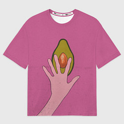 Футболка оверсайз мужская Avocado, цвет: 3D-принт