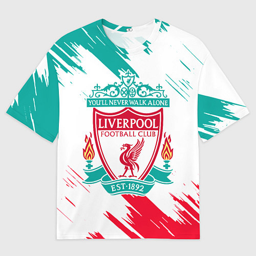 Мужская футболка оверсайз LIVERPOOL / 3D-принт – фото 1