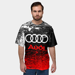 Футболка оверсайз мужская AUDI, цвет: 3D-принт — фото 2